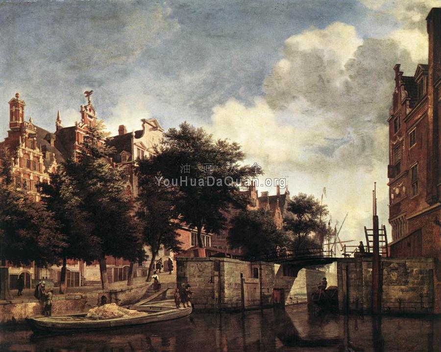 The Martelaarsgracht in Amsterdam - 让·范·德·海登
